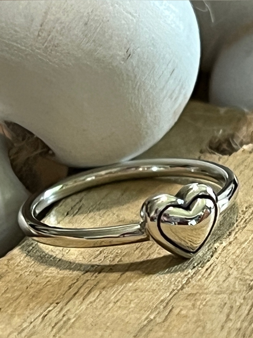 Sterling Silver Heart oxidized ring - Picture 4 of 9